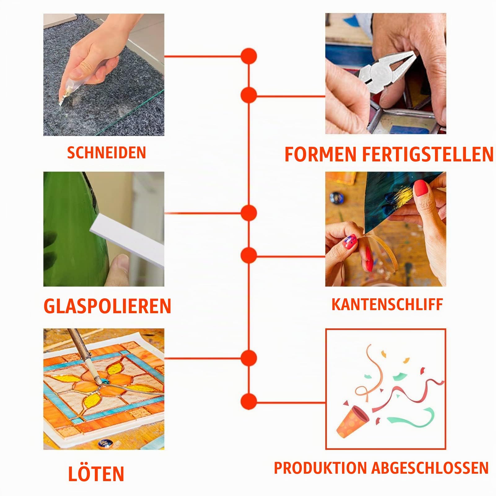 Professionelles 23-teiliges Buntglas-Starter-Werkzeug-Set, DIY-Glas- und Mosaik-Werkzeug-Set, Glasschneider-Werkzeug und Lötkolben-Set, für Glasarbeiter/Glashandwerk-Enthusiasten/Mosaik-Starter