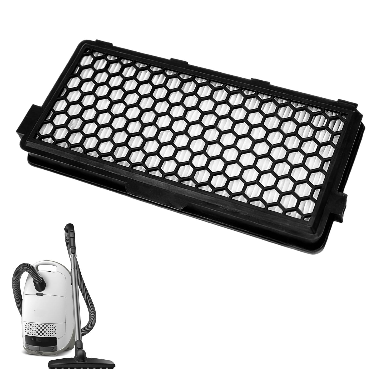 AirClean Filters HEPA Compatible with Miele Vacuums Compact C1 C2,Complete C2 C3,S4-S8 Series,High-Efficiency Replacement for SF-HA 50,hepa Filter Captures 99.9% of Dust & Pet Dander