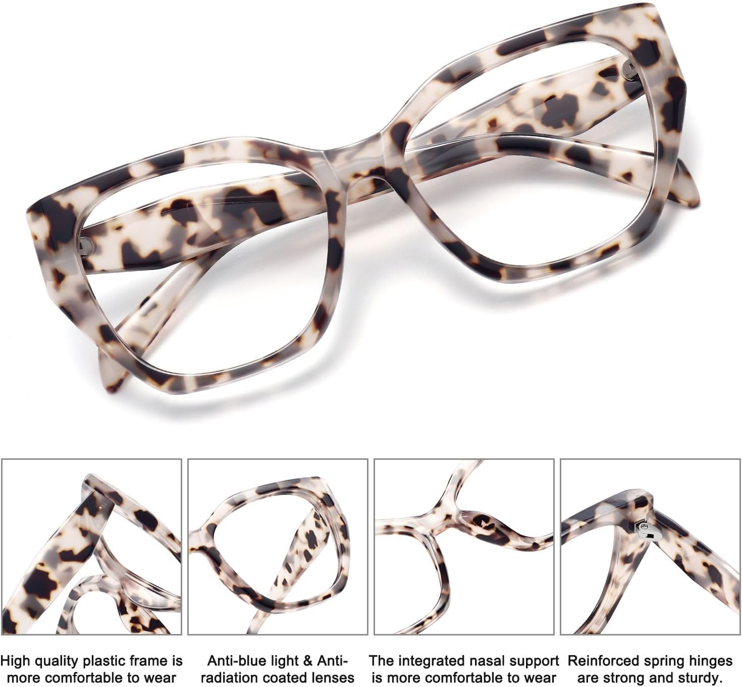 MEETSUN Blue Light Blocking Glasses for Women Cateye Vintage Square Computer Gaming Glasses UV400 - Image 3