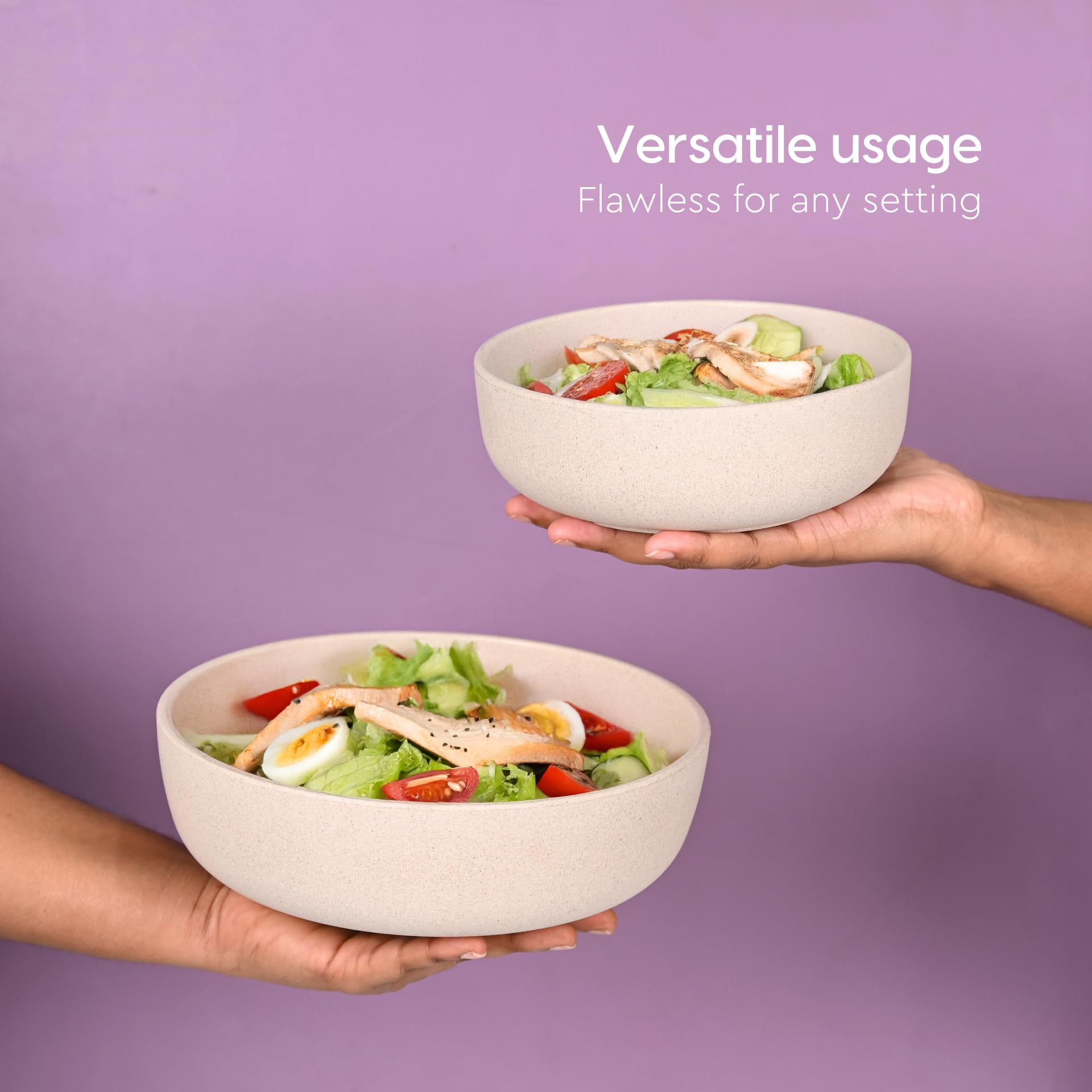 Eha Earth-Friendly Salad Bowls - Rice Husk & Bamboo -6