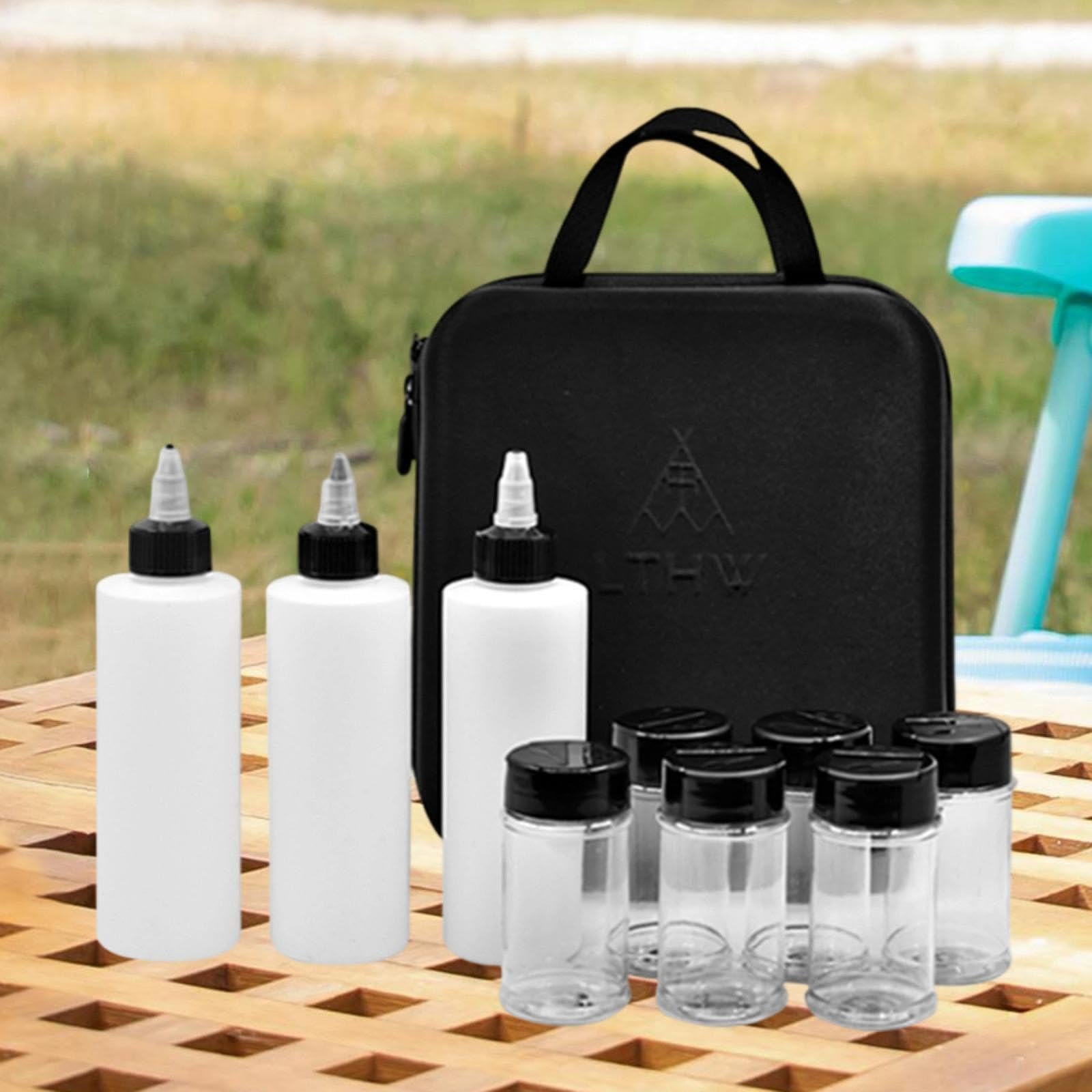 Dispensador Portátil de Especias para Camping, Bolsa de Especias Portátil para Camping Al Aire Libre, Botella de Especias para Picnic, Barbacoa, Style B
