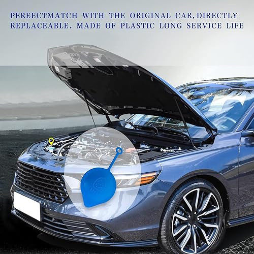 Miniatura 6 de Tapa de botella de anillo pequeño, compatible con Honda Accord Civic CRV CRX, 38513-SB0-961, tapa de repuesto para líquido del limpiaparabrisas,