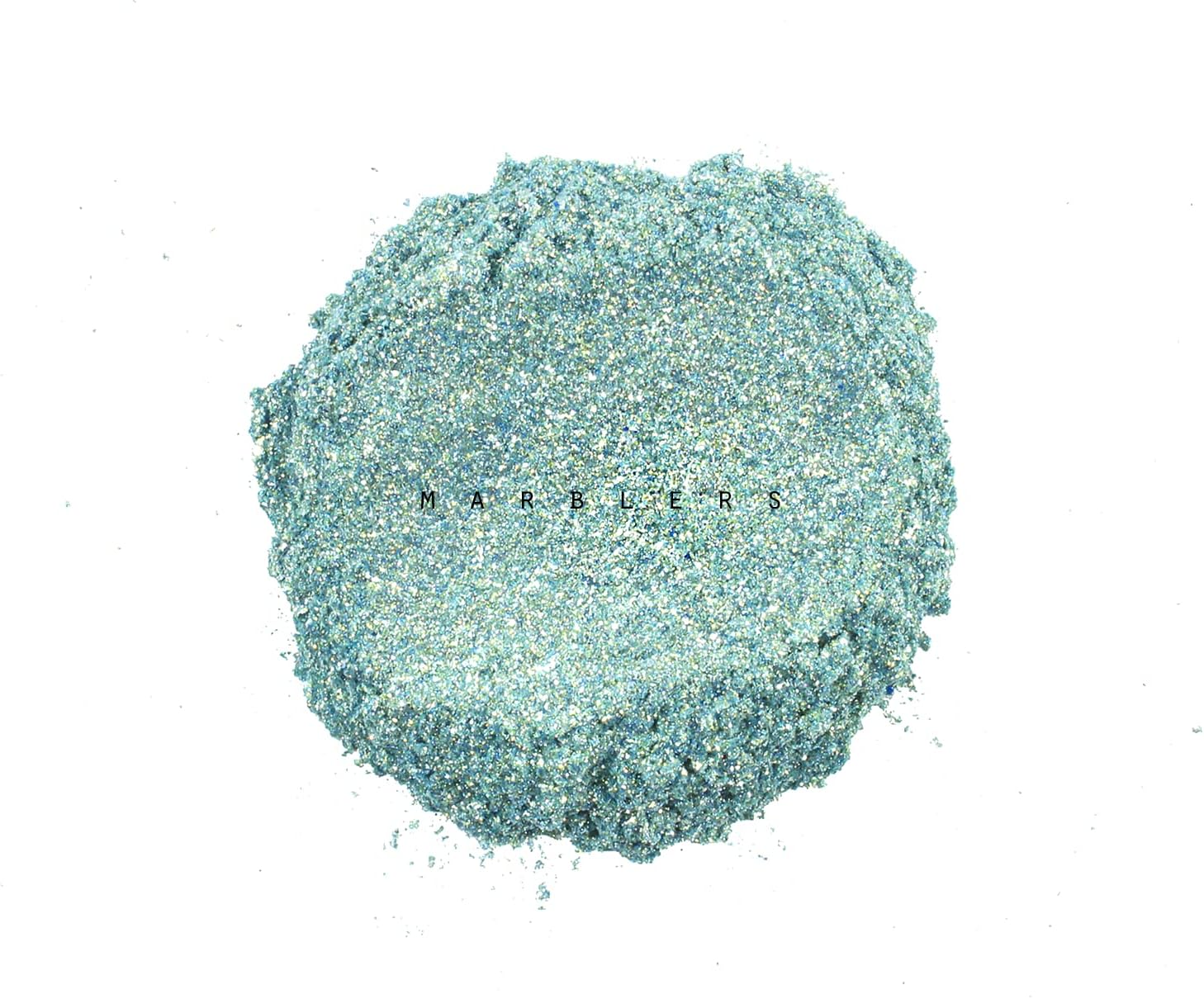 MARBLERS Teal Mica Powder [Steel Blue Pearl] 1oz (28g) | Cosmetic Grade | Epoxy Resin Pigment | Dye | Non-Toxic, Vegan, Cruelty-Free | Lip Gloss, Nails, Body Butter | Bath Bomb, Candle & Soap Making - Image 2