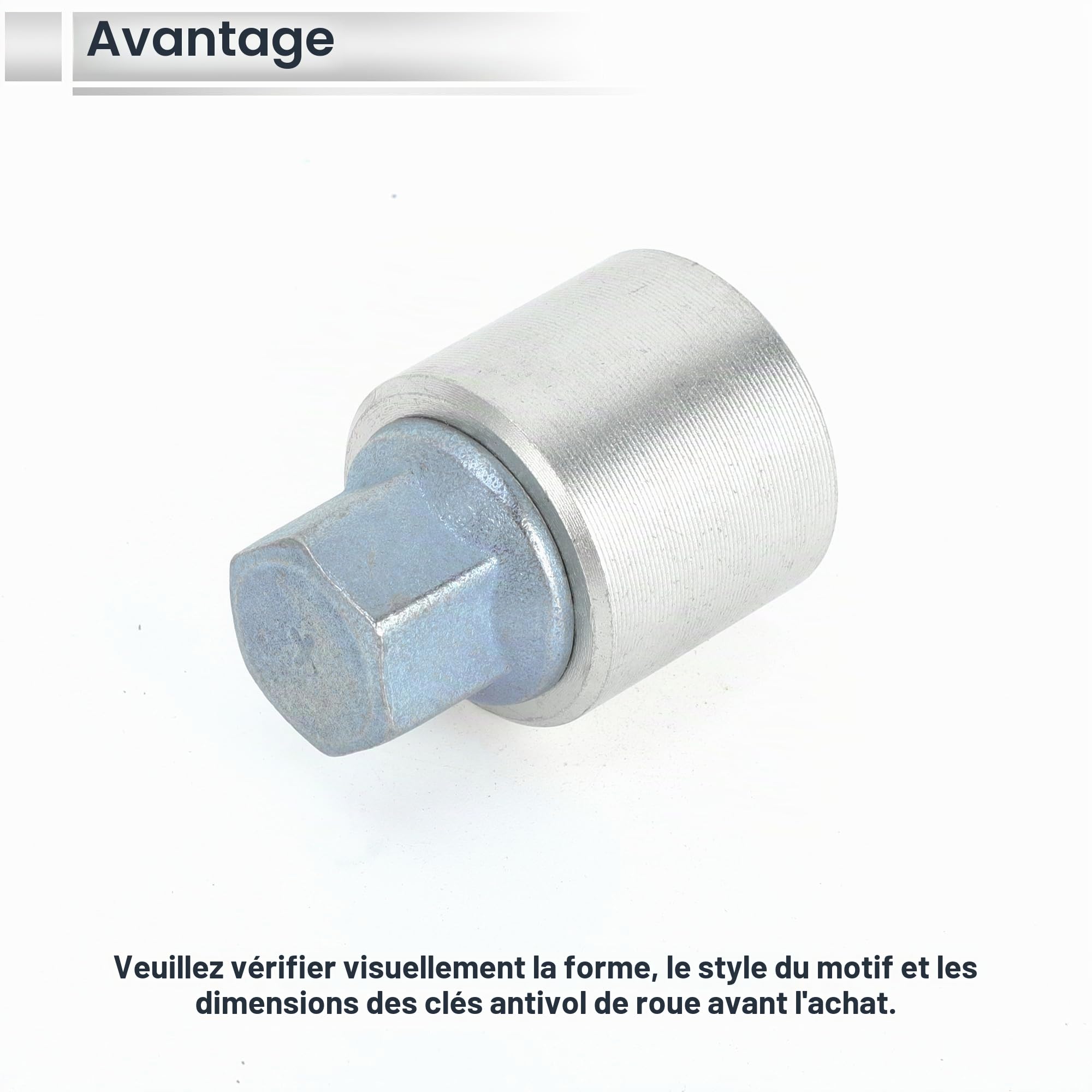 Kit De Boulons De Verrouillage De Roue Pour Audi A4L 1 Ensemble | Type X, Argent, Acier, Hauteur 42.5mm, Diam. Ext. 29mm, Diam. Int. 24mm, Pour Audi A5 A6L Q2L Q3 Q5 Q7 A8