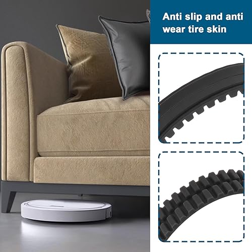 Miniatura 3 de Create idea 2 neumáticos antideslizantes de repuesto compatibles con Eufy RoboVac 11S11S MAX 15T 3030C 15C 15C MAX antidesgaste