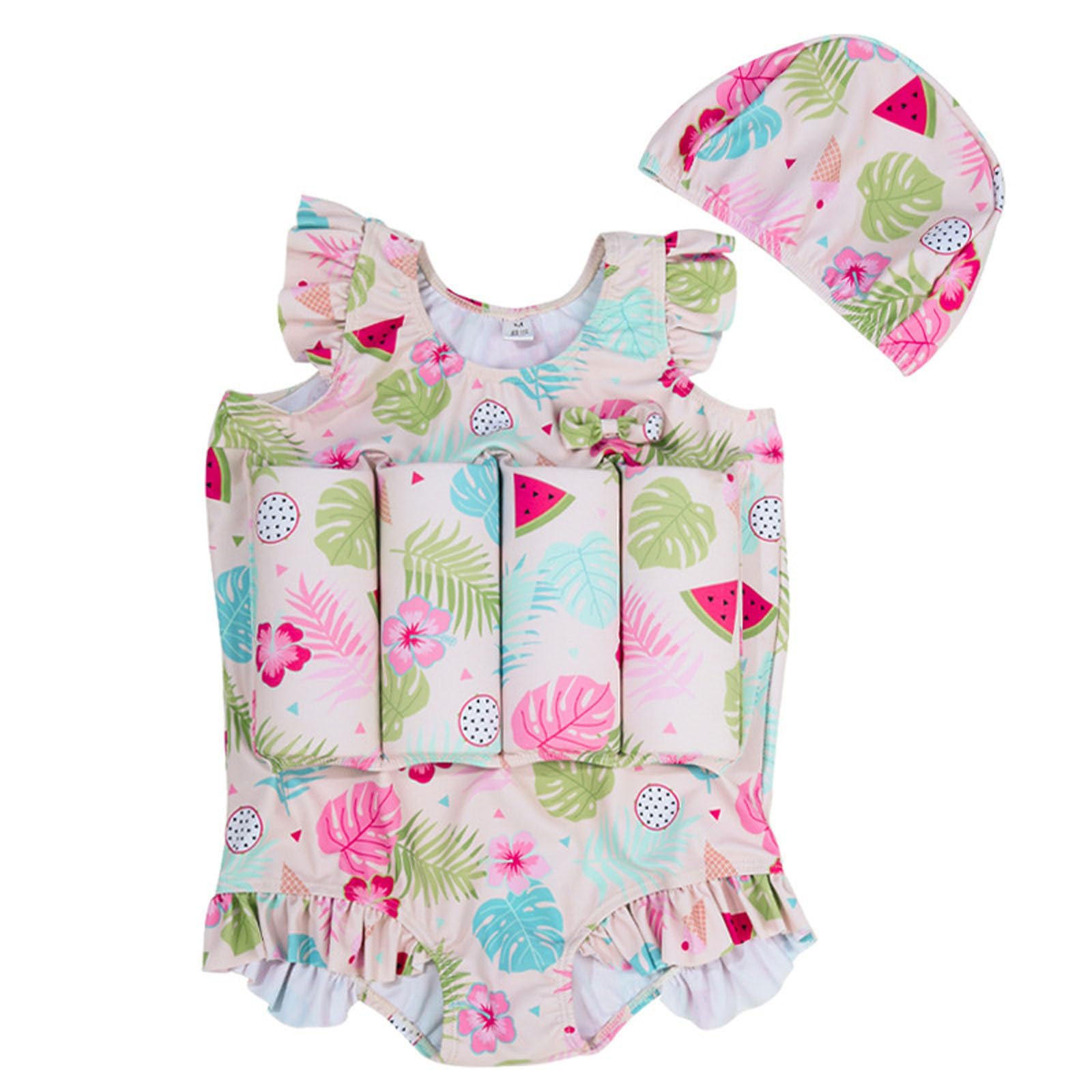 Maillot de Bain Bebe Garcon, Maillot de Bain Enfant Fille Une pièce BouéE IntéGré avec Flotteur IntéGré Combinaison Flottant à Flottabilité Bebe avec Flotteur pour Natation Débutant Enfants