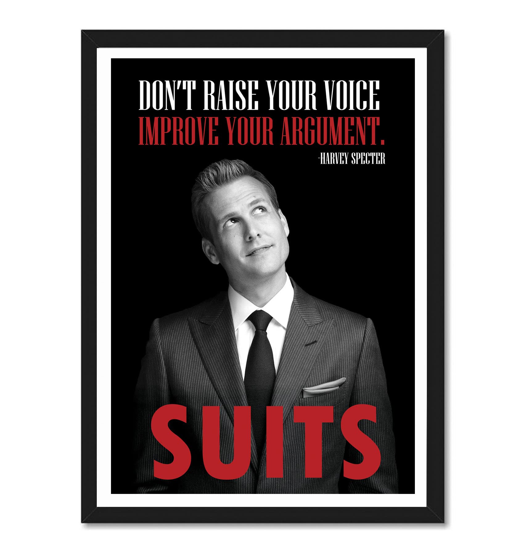 Good Hope Suits TV Series inspirational quote framed Poster 10x13 Inch Wall Art Featuring Mike Ross Legal Drama Office Decor for Fans, Home, Law Firm Bedroom Living Room Docor Hostel Boys Girls