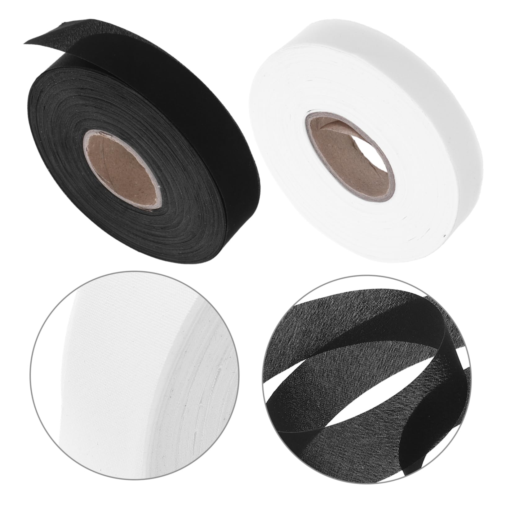 4 Rouleaux Ruban de Bordure Sergé pour Couture et Ourlet de Rideaux Biais Résistante pour Décoration et Réparation Textile Améliore la Finition des Rideaux à Domicile et Au Bureau