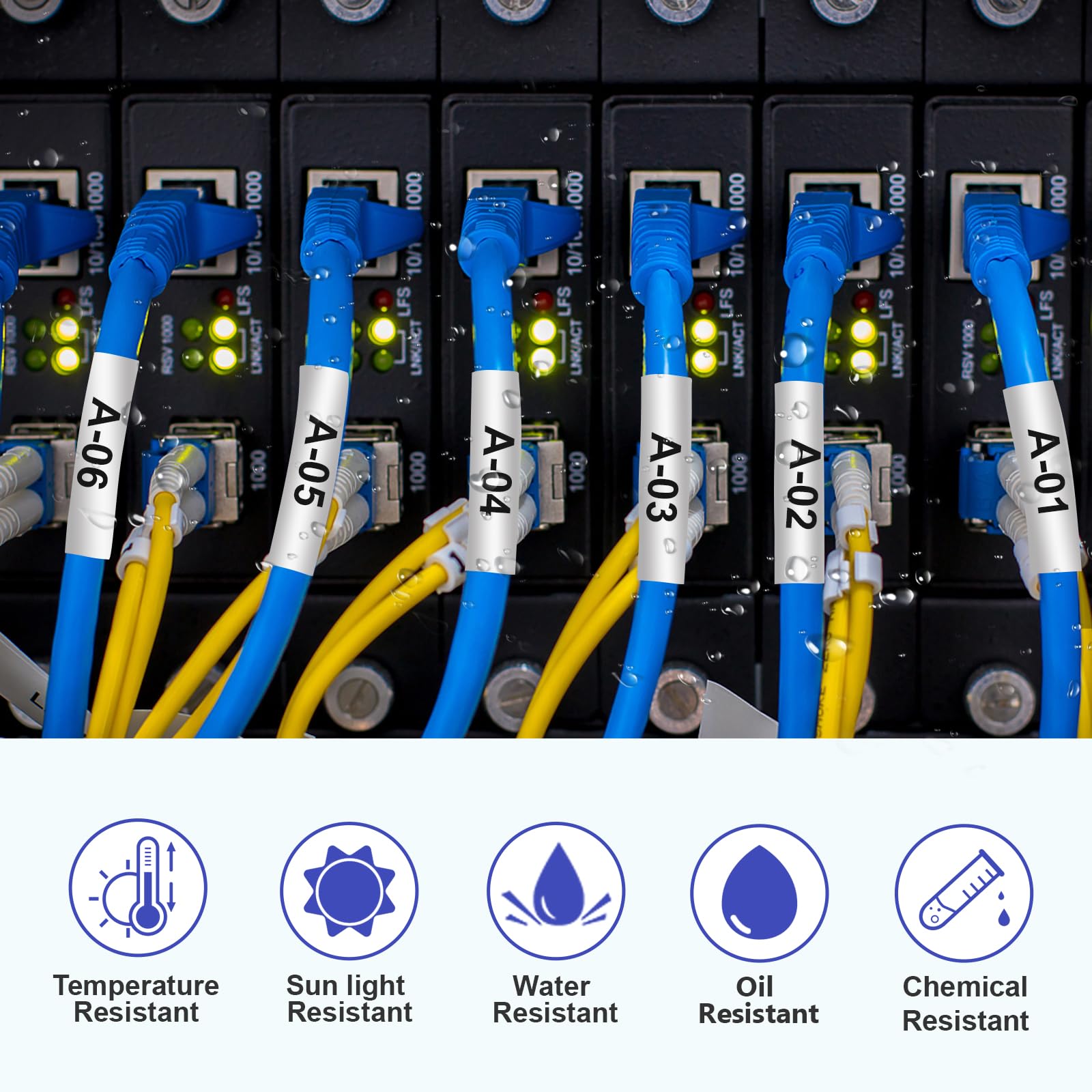 Pristar 3x Compatibile con P Touch HSe-241 HSe241 HSc-241 Nastro Termoretraibile Nero su Bianco per Etichette 17,7mm x 1,5m per Brother PT-E500VP PT-E550WVP P700 P950NW D460BT D600VP E310BTVP E560BTVP