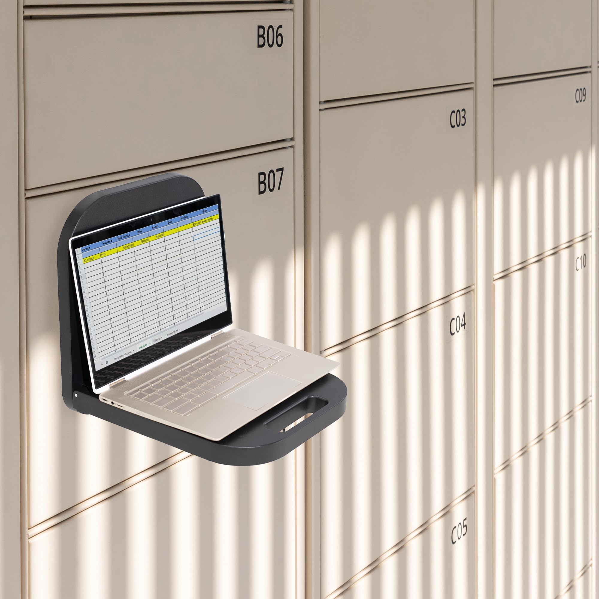VIVO DESK-MAG01 - Postazione di lavoro magnetica portatile per computer portatile, ripiano per notebook/tablet, con capacità di 15 kg, scrivania compatta a mani libere, si attacca a superfici in