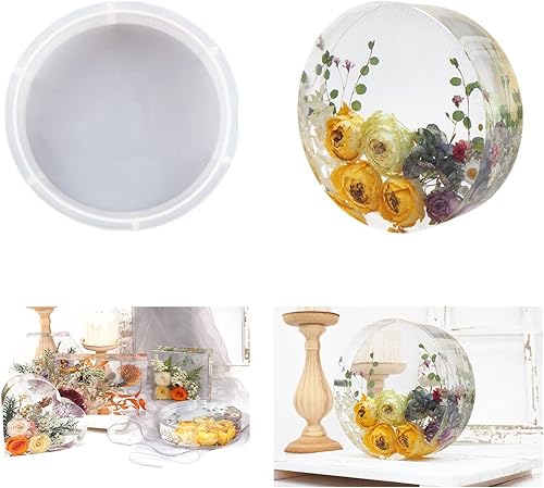 Miniatura 1 de Moldes de resina para sujetalibros, 1 pieza de cubo geométrico grande organizador de libro, moldes de resina epoxi de cristal, decoración del hogar