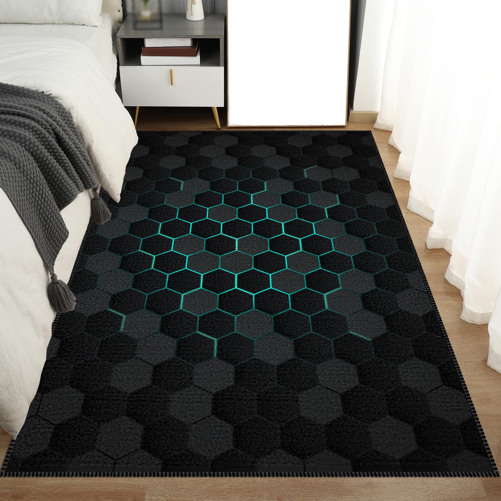 180 x 230 cm Tapis Gaming Sol, Tapis de Protection de Sol pour Sols Durs, Tapis de Chaise de Bureau pour Moquette, Tapis Chaise Gaming Antidérapant, Tapis de Protection de Sol Dur