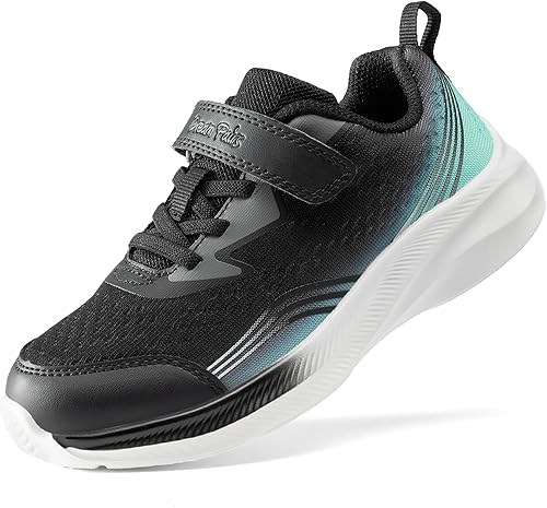 DREAM PAIRS Boys Girls Shoes Kids Tennis Sneakers Athletic Running Walking School Gym Lightweight Footwear for Little/Big Kid,Size 6 Big Kid,Black/Blue,SKRS26005K