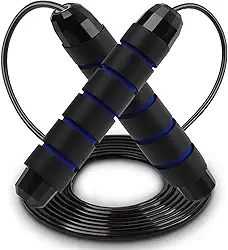 Corda de pular ajustável corda de pular de velocidade rápida sem emaranhados com rolamentos de esferas para fitness para mulheres e homens, fitness, casa, escola, academia, exercício, corpo fino