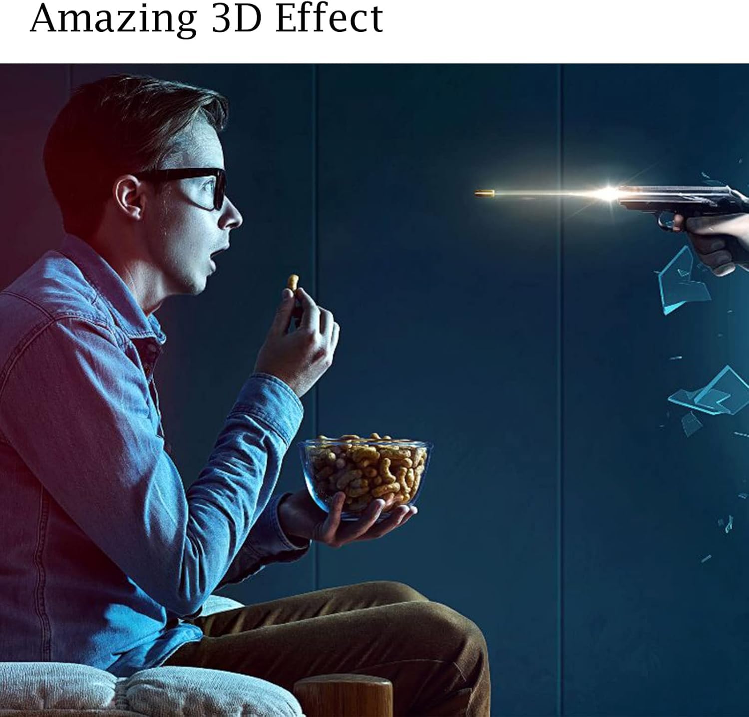 Occhiali 3D rosso-blu – Occhiali 3D per film, giochi e immagini in formato rosso-blu compatibile con monitor PC, televisori e proiettori, occhiali home theater, 16 pezzi