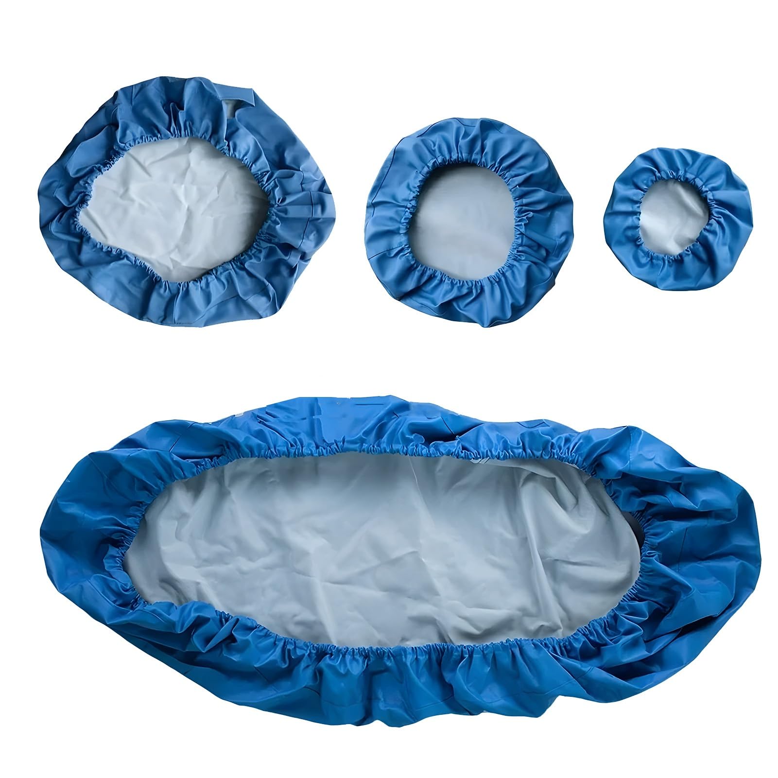 Fundas para Silla Juego de 4 Fundas para Asiento y Respaldo Azules