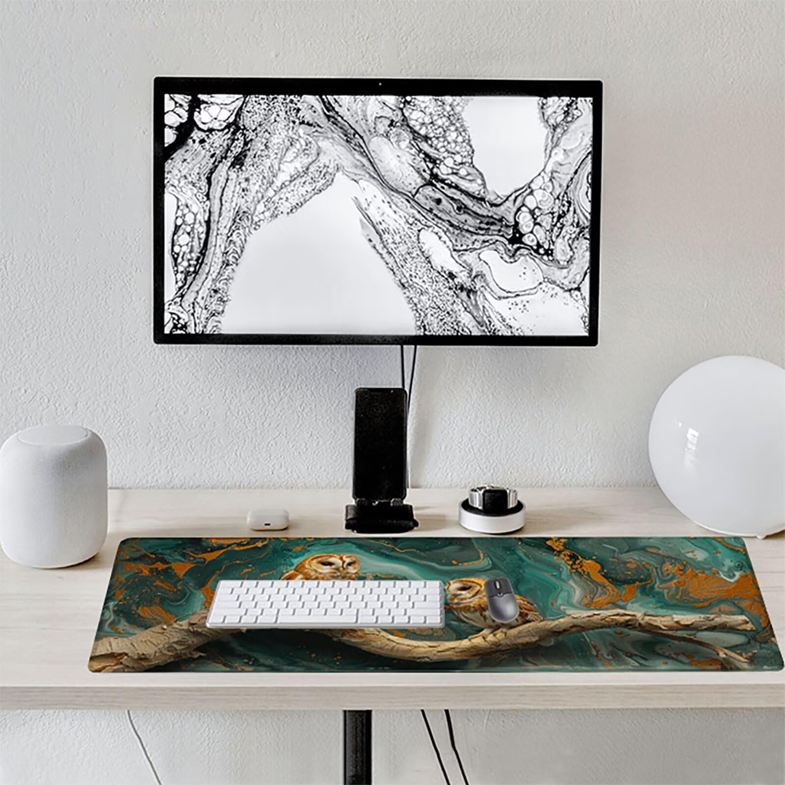 BúHo Alfombrilla Ratón Gaming XXL 1500x800 mm, Alfombrilla Gaming Verde Mousepad con Base de Goma Antideslizante, Impermeable Desk Mat para Teclado y Raton, Accesorios Gaming, Regalos de Hombre 9-D