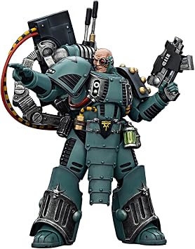 JOYTOY 1/18 Scale Warhammer Sons of Horus Siege Breaker Action Figure, Chaos Space Marine with Breacher Shield & Bolter, 5 Inch Collectible Model for Adults Ages 15+