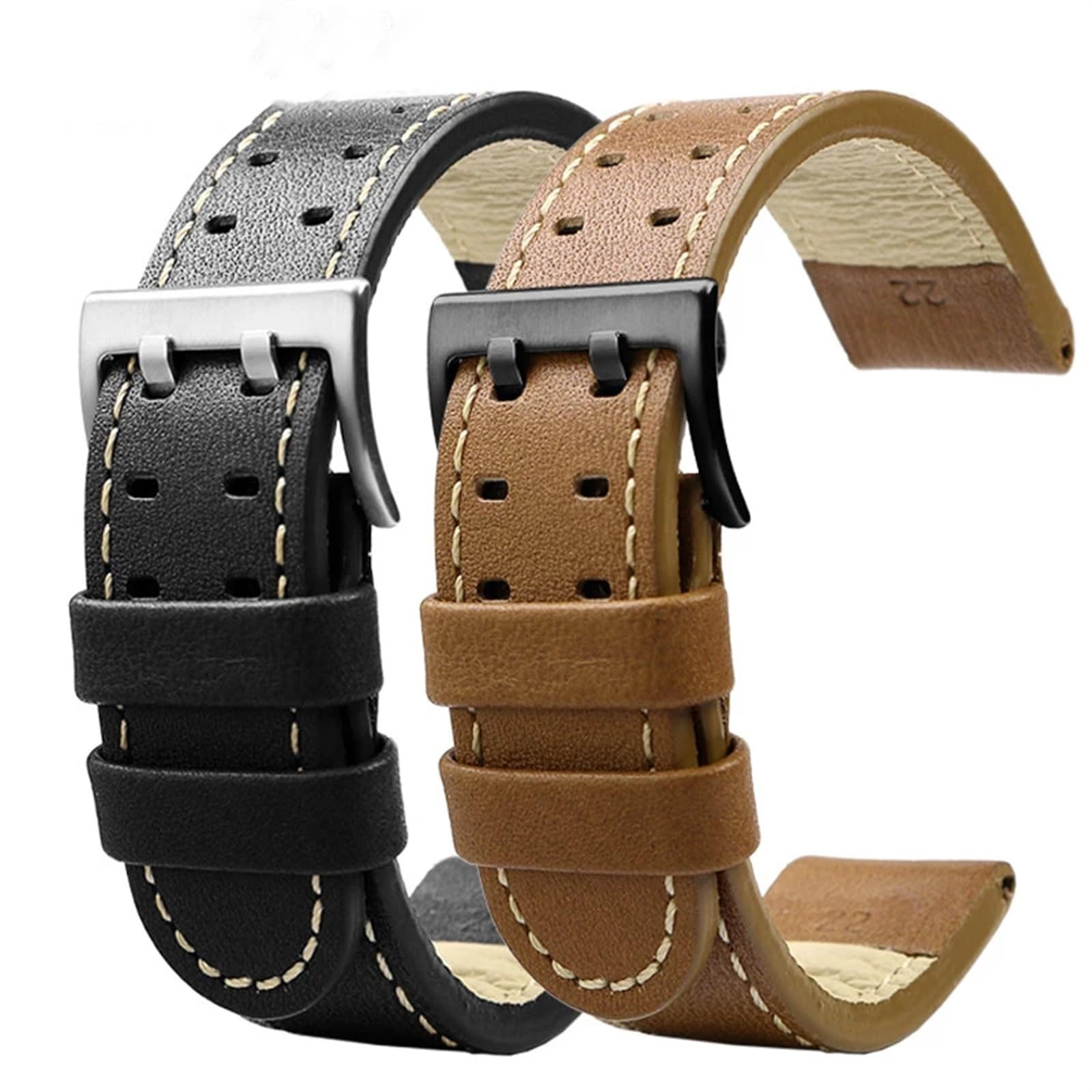 Pour Hamilton kaki aviation montre H77616533 H70615733 bracelet de montre en cuir véritable jazz field hommes bracelet de montre 20 22 Style militaire
