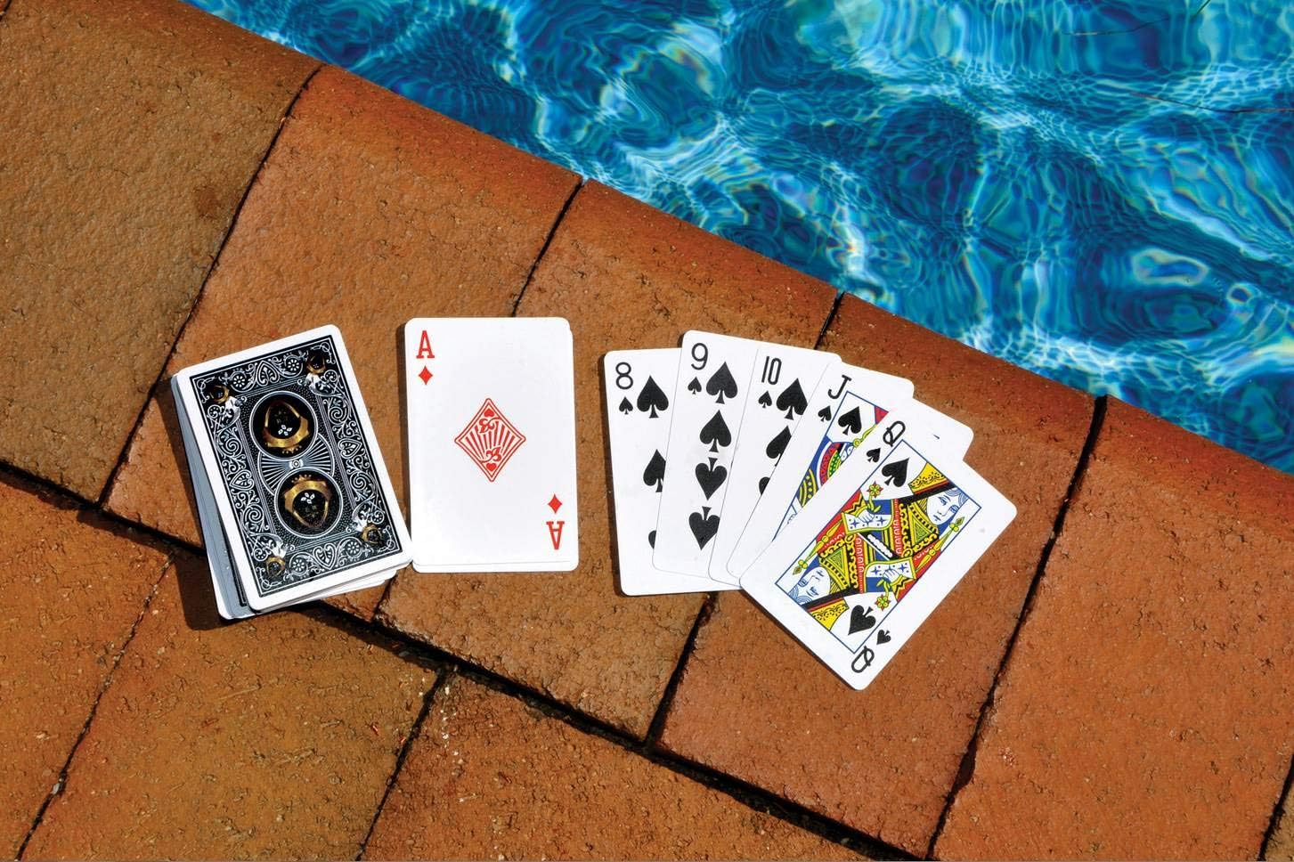 Swimline Inflatable Blackjack Game Table Raft with Waterproof Cards Green/Brown, 60"/40"/12"