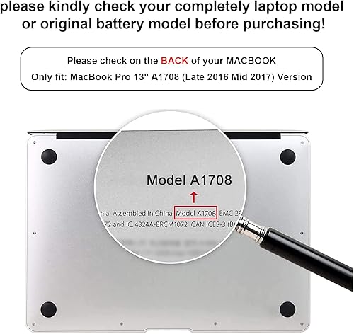 Miniatura 6 de Fancy Buying Batería A1713 A2171 para MacBook Pro de 13 pulgadas A2159 (2019) A2289 (2020) A2338 (2020), A1708 finales de 2016 mediados de 2017 (EMC