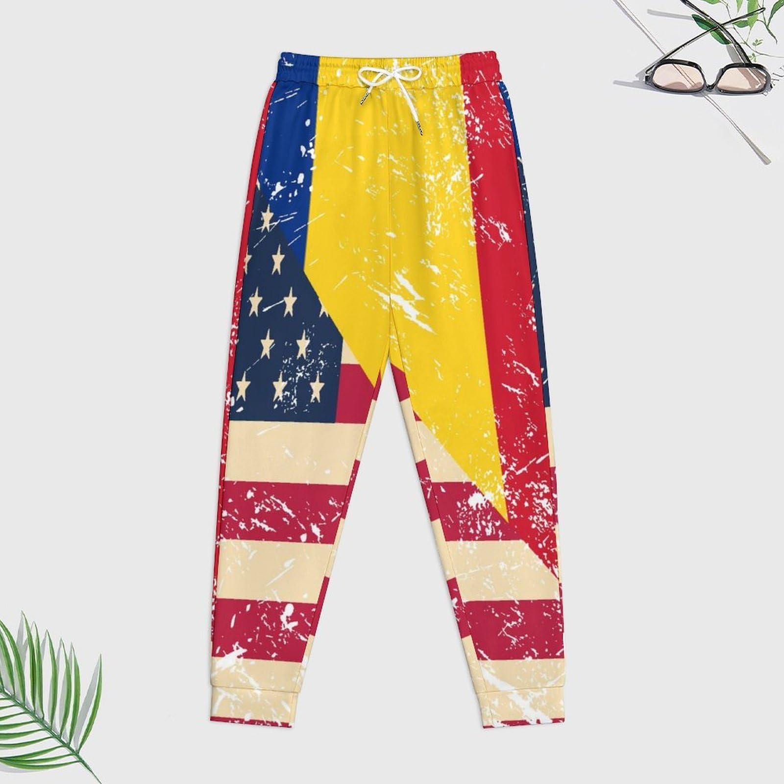 US E Romania Vintage Flag Tute per gli Uomini Manica Lunga Felpa Con Cappuccio E Pantaloni Della Tuta Joggers Set Moda Tute