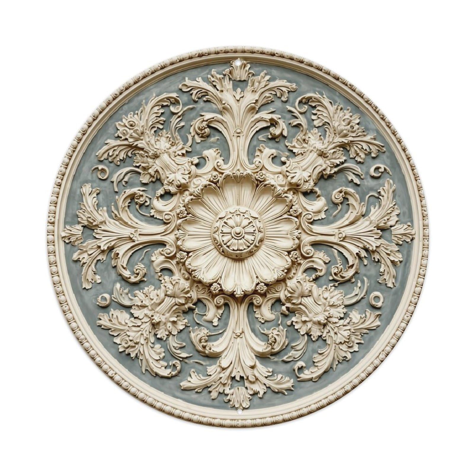 Ornate Floral Symmetrical Design Pattern Tin Sign Metal Poster Vintage Metal Signs for Home Man Cave Bar Cafe Kitchen laundry room Wall Decorations Gift 8x8Inch