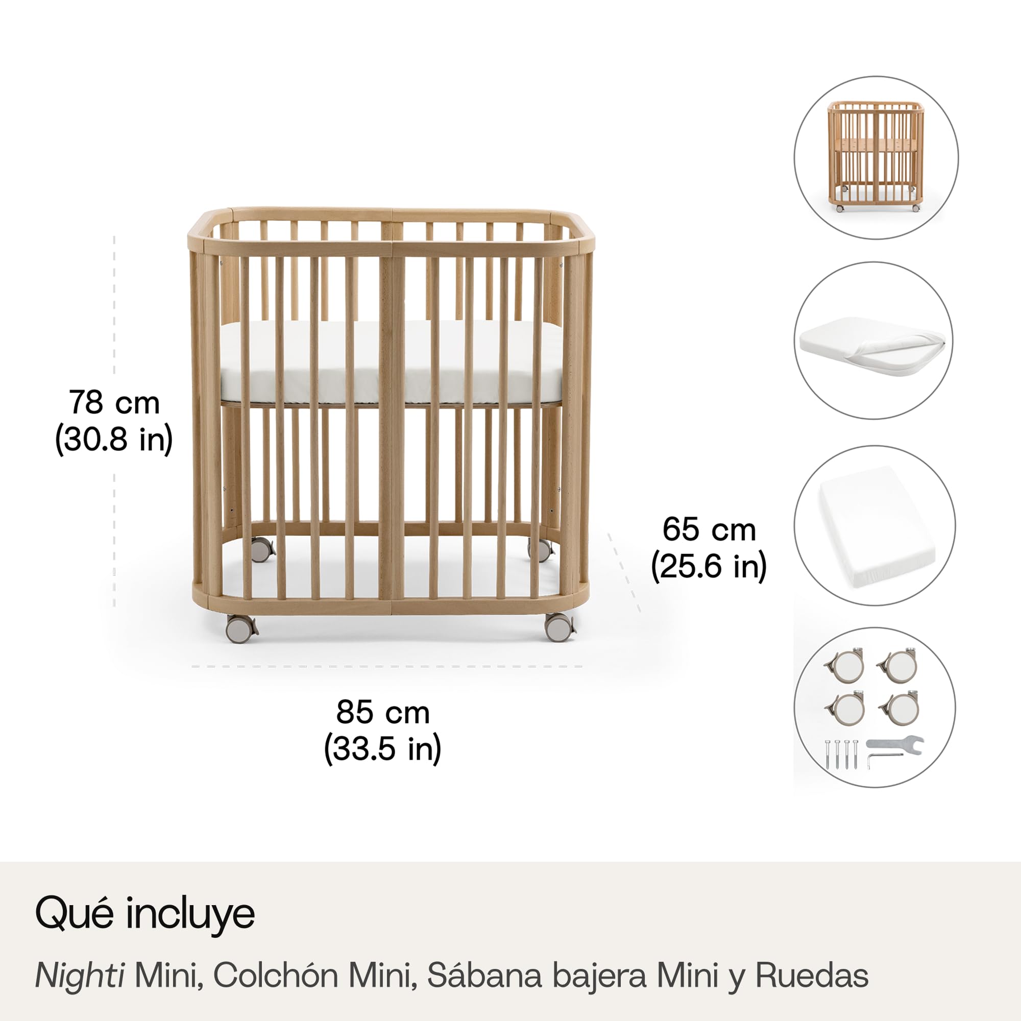 Stokke Nighti Mini Cuna para recién Nacidos, Natural