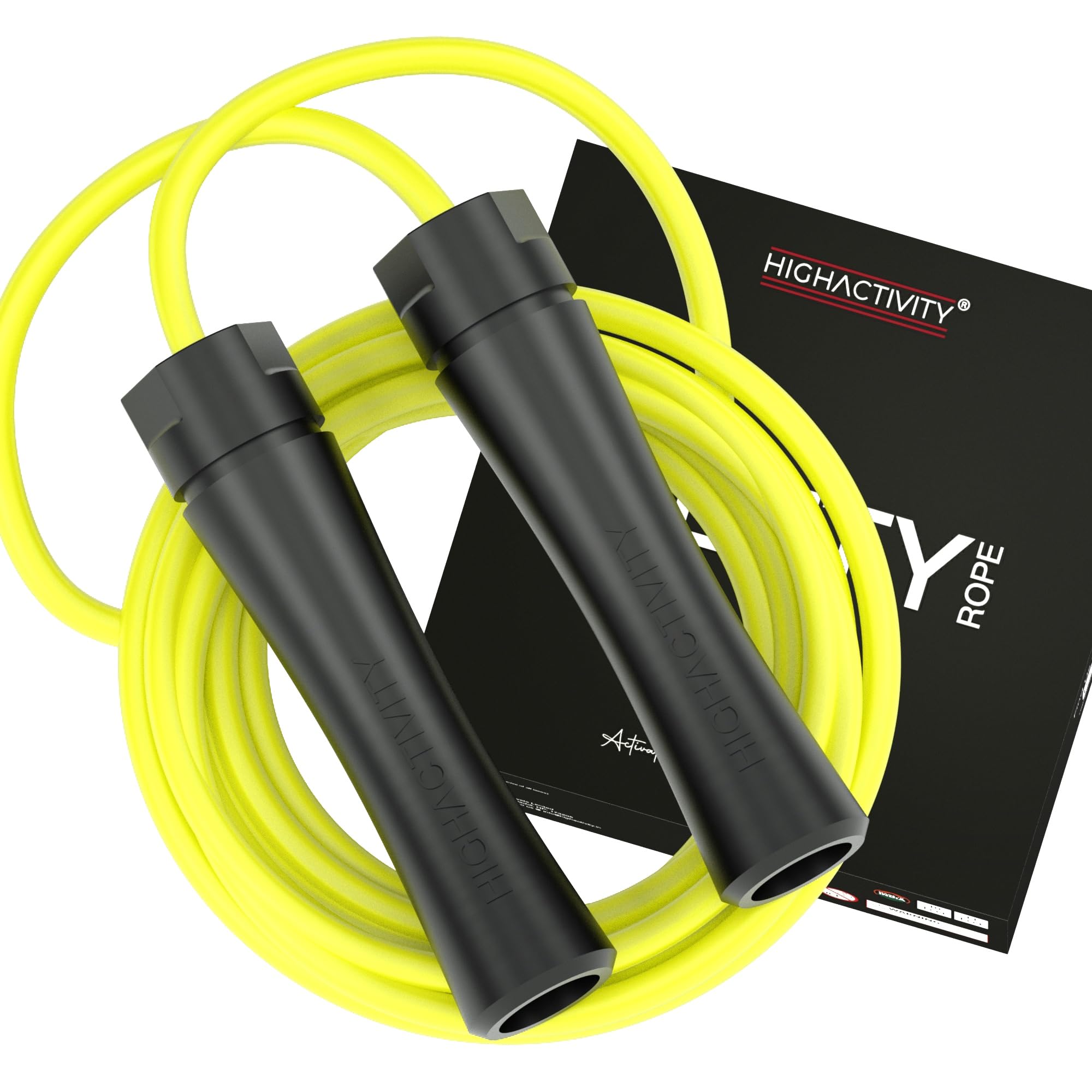 Polyvinyl Chloride - Adjustable Heavy Jump Rope For Men, Women & Children - Heavy Skipping Rope For Exercise Weighted Jump Rope Tangle Free Jumping Rope (10 Feet, Bright Xanthic)
