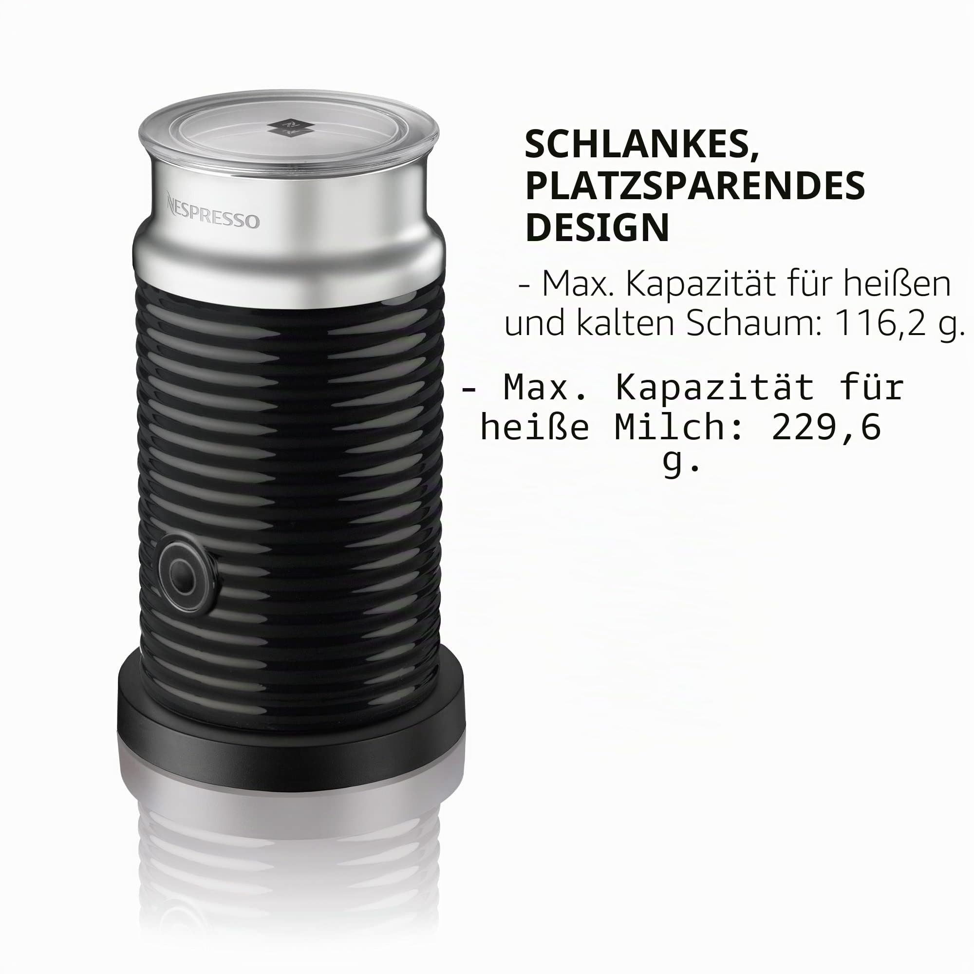 Nespresso Aeroccino3 Milchaufschäumer, Schwarz