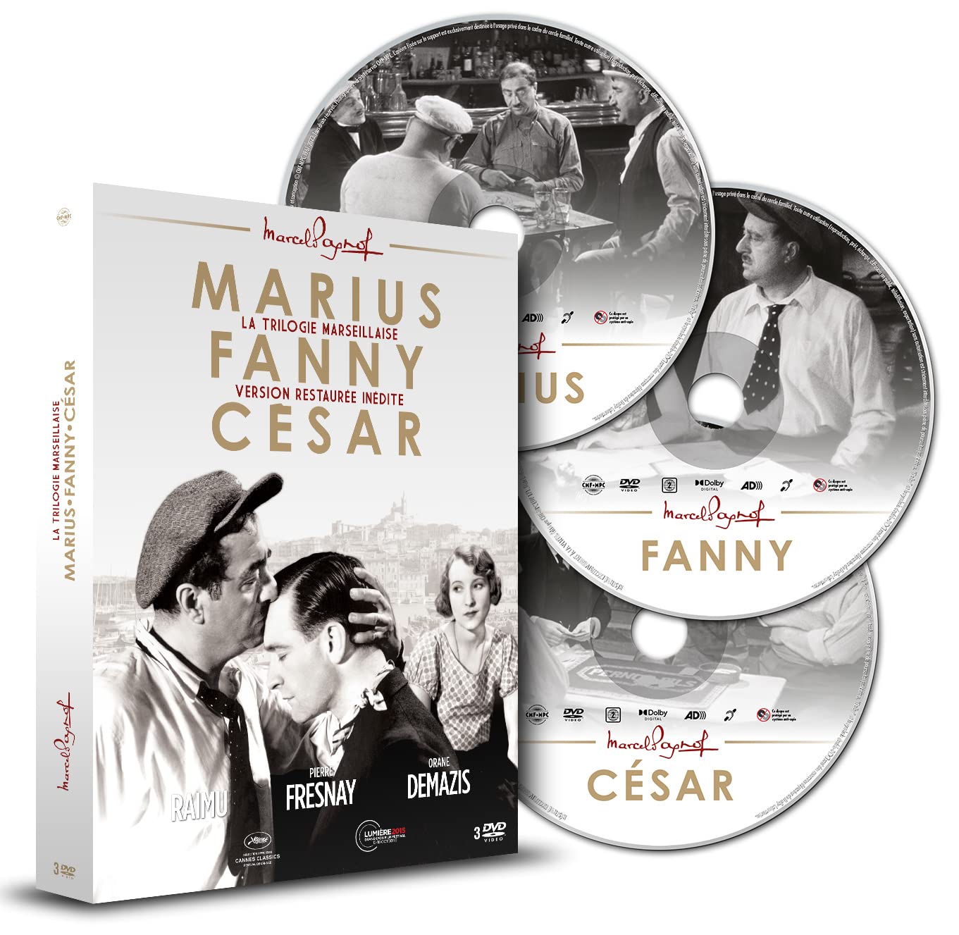 TRILOGIE (LA) MARIUS - FANNY - CESAR - RESTAURE - 3 DVD [Version Restaurée] [HD DVD]