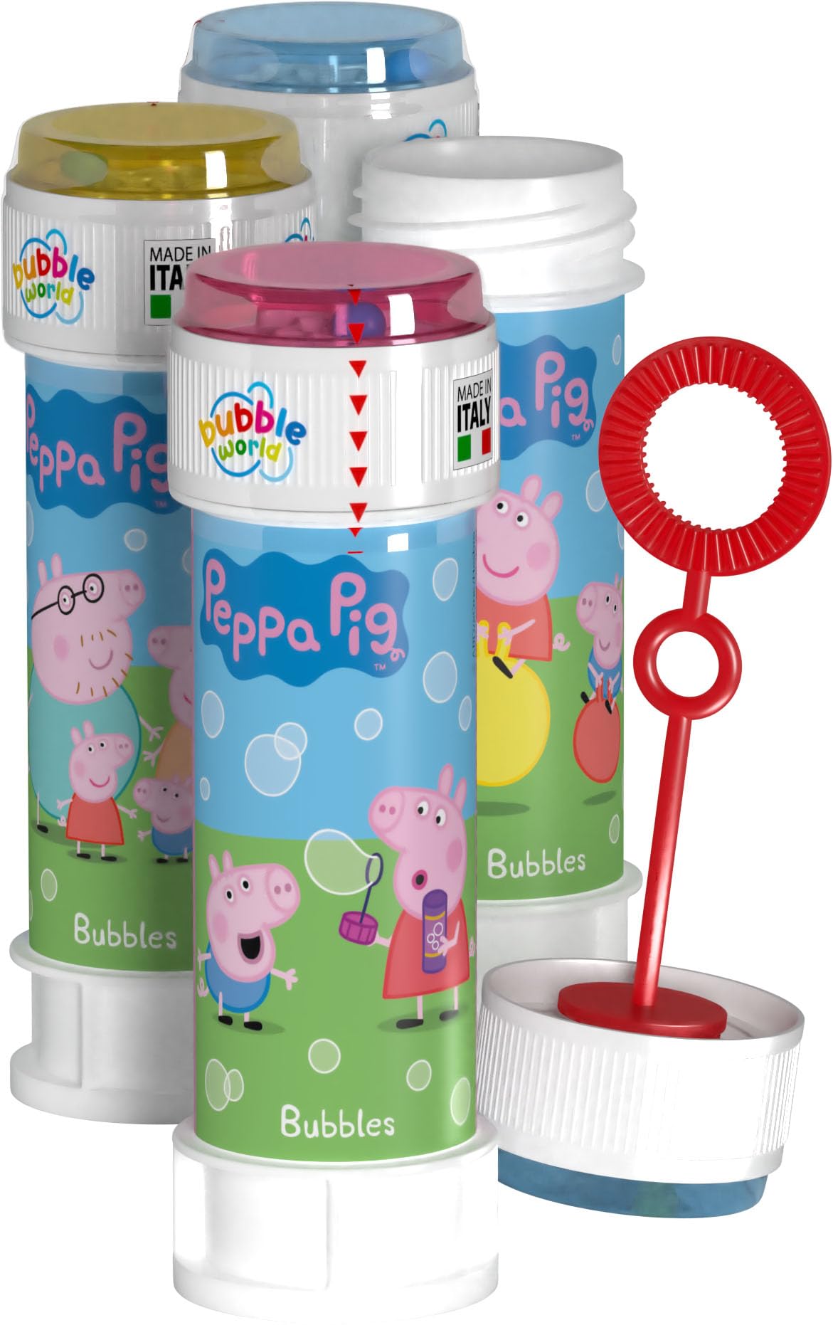 Anila's Peppa Pig Bubble Tubs with Wands, 60ml Solution & Maze Lid, Set of 36, Party Bag Fillers & Favours, Ages 3+ โ image 1
