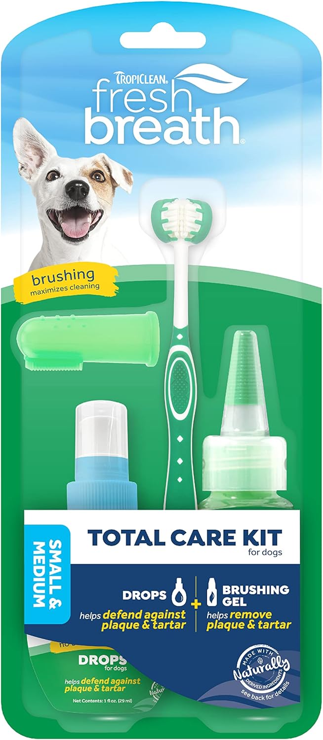 TropiClean Fresh Breath NO Brush Clean Teeth Oral Care Gel