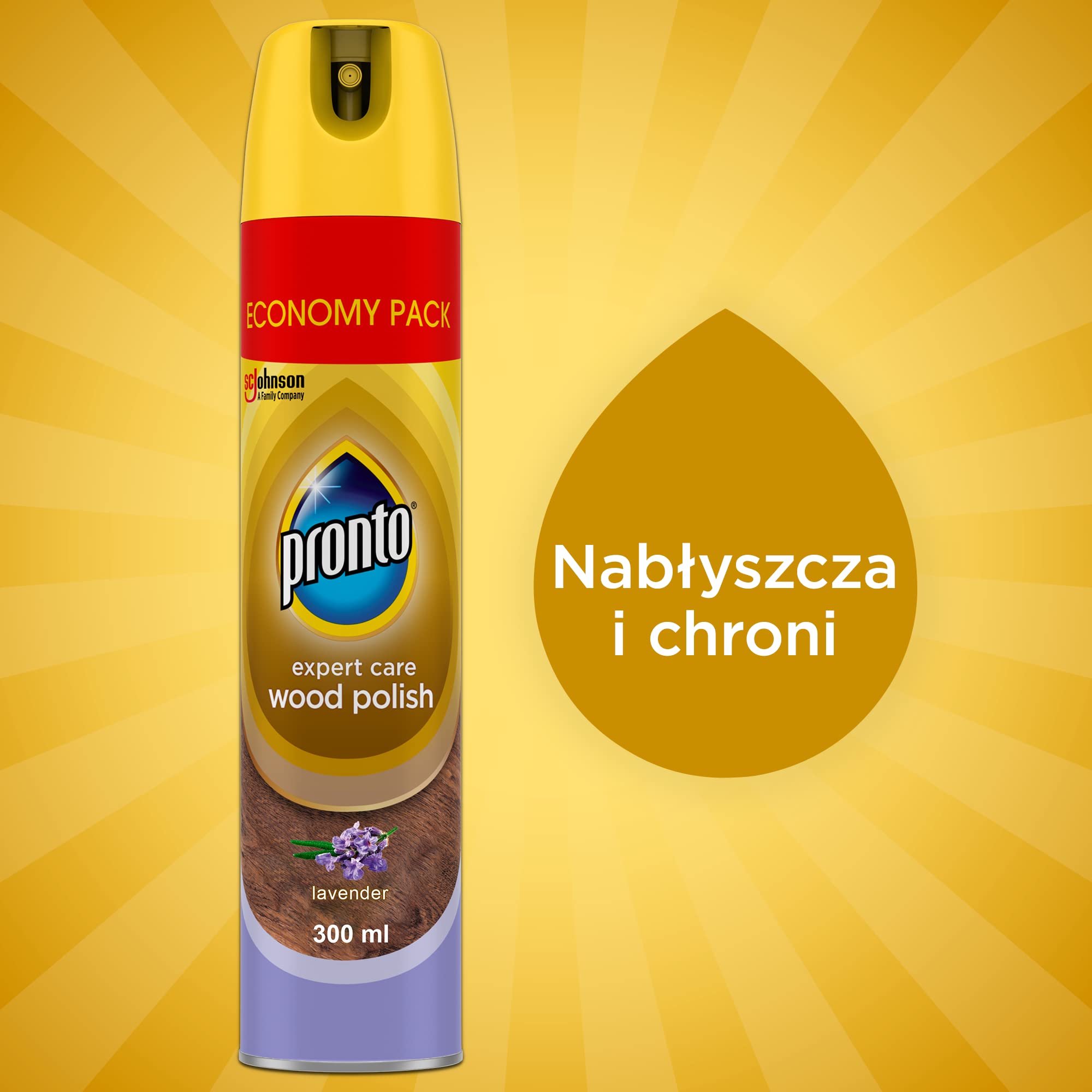 Pronto Środek do Czyszczenia Mebli Drewnianych w Aerozolu o Zapachu Lawendy, 300 ml