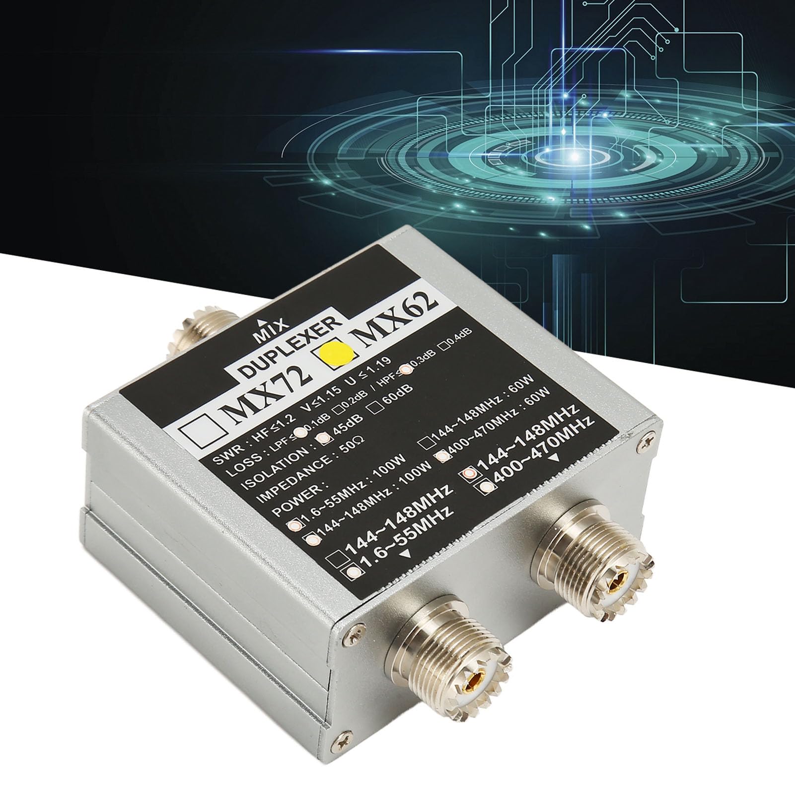 Combineur d'antennes, émetteur-récepteur 3 Bandes à Faible Perte, Filtrage Efficace et émetteur-récepteur VHF-UHF-HF Stable