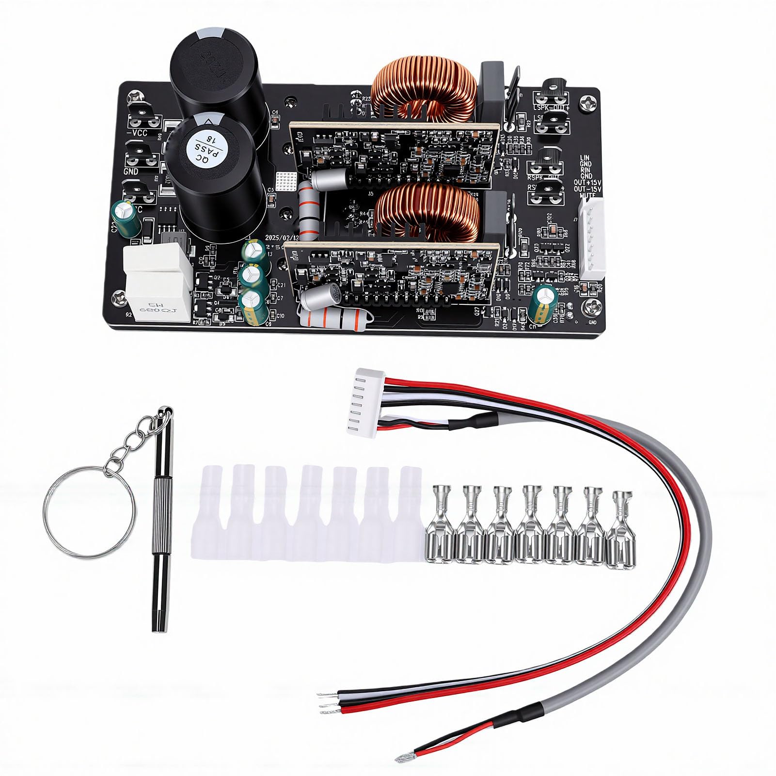 Scheda Amplificatore a Doppio Canale, Potente Modulo Amplificatore di Potenza di Classe D, Uscita da 800 W per Sistemi Audio Domestici e Automobilistici, Materiale PCB