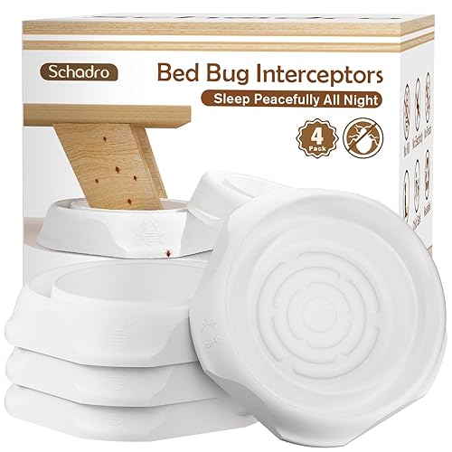 Bed Bug Interceptors, 4 Pack Bed Bug Traps, Insect Detector