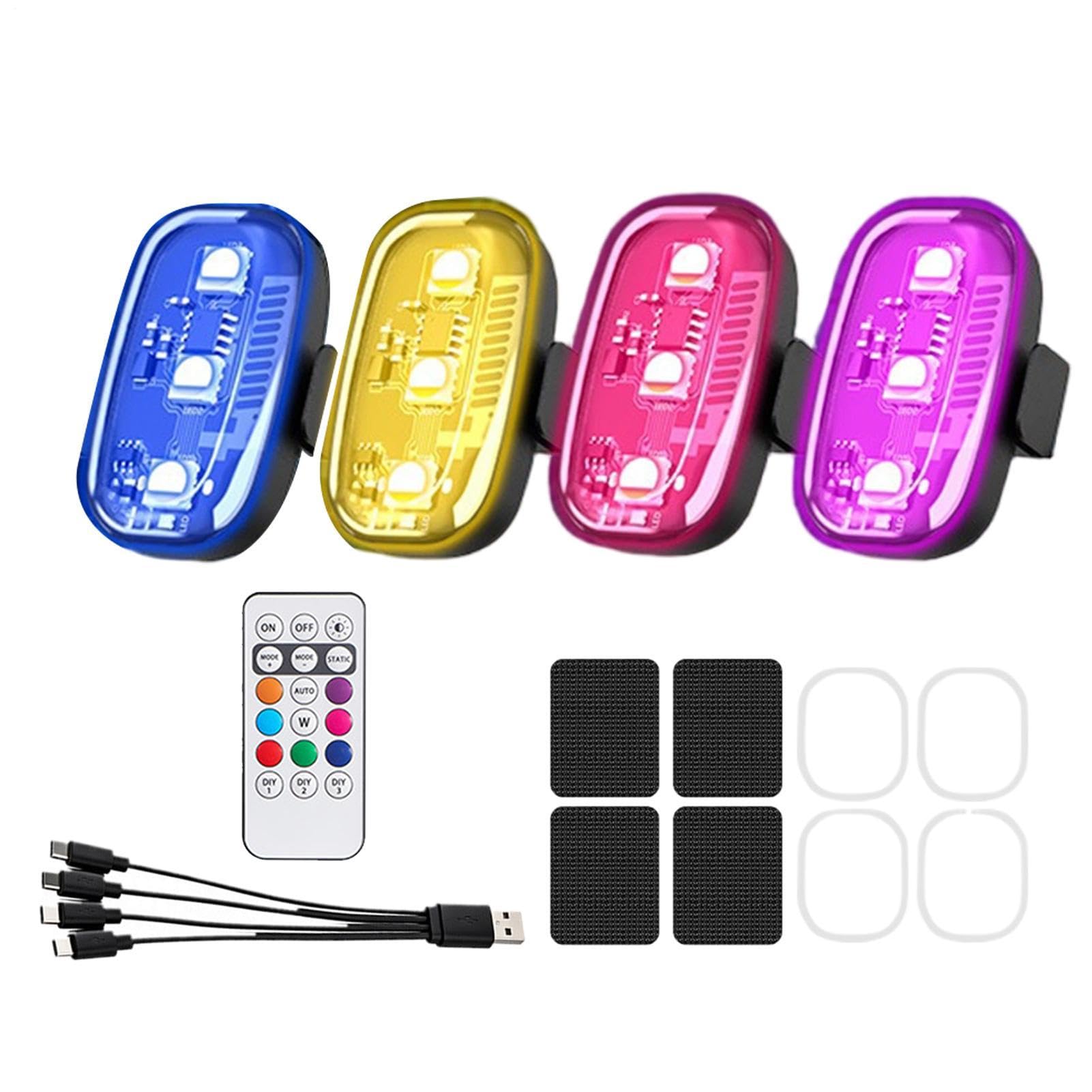 Luces LED impermeables de señalización para drones y bicicletas 8