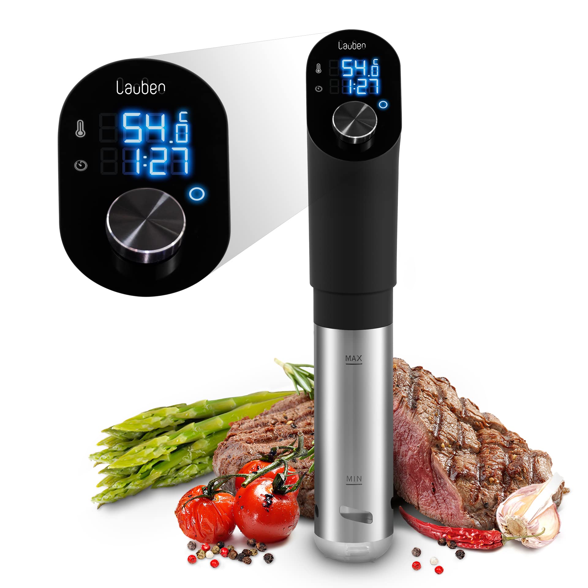 Lauben al vacío Stick SV01 - Olla de precisión - Termostato sumergible profesional 1200W para su hogar | Cocina al vacío