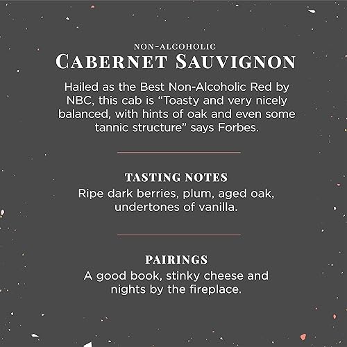 Miniatura 5 de Joyus Vino tinto sin alcohol, Cabernet Sauvignon, galardonado el mejor vino desalcoholizado de su clase, complejo y cálido, bajo en azúcar y bajo en