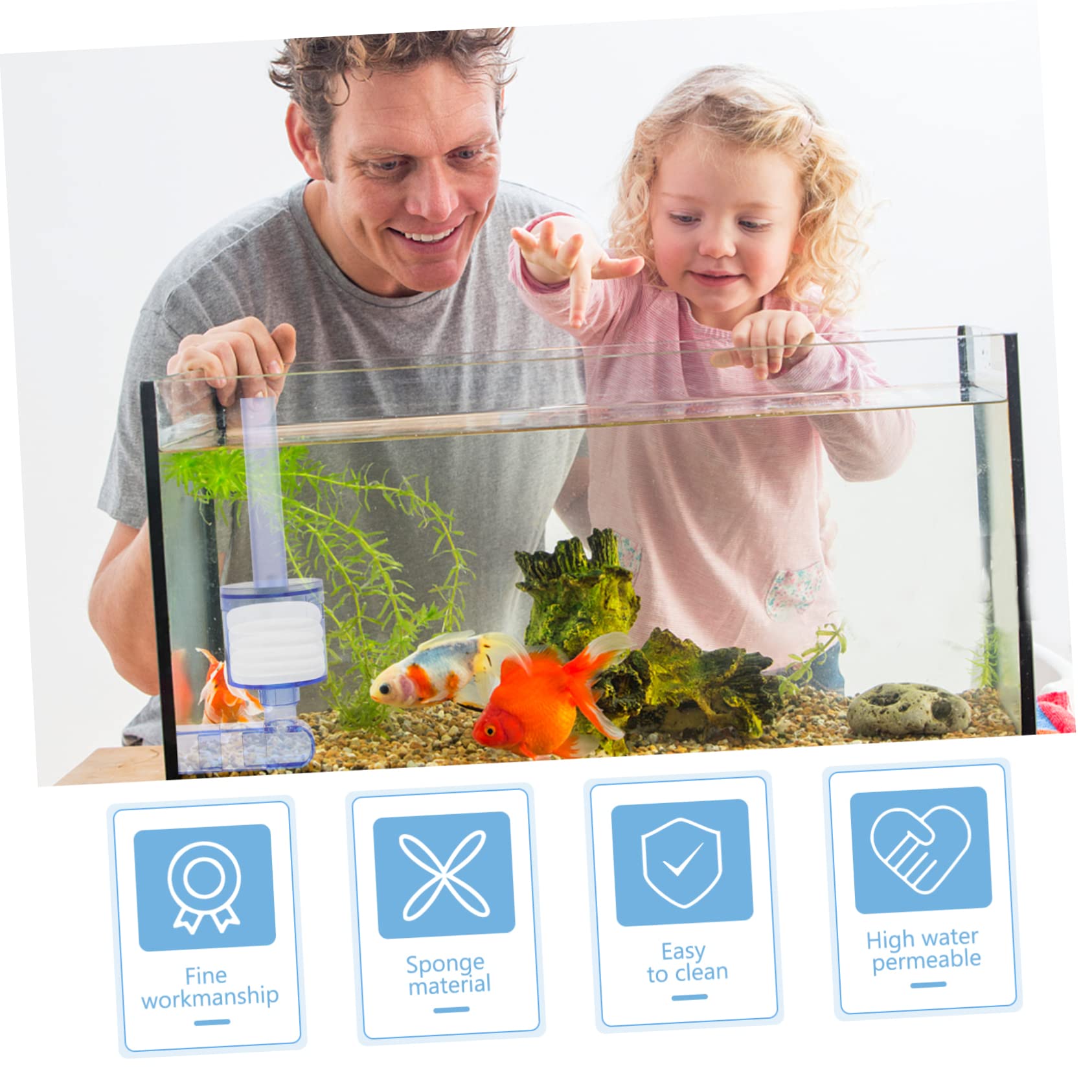 Happyyami STK Filterwatte Für Aquarien Aquarium Reinigungszubehör Aquarienreinigungsfilter Aquarienwasserfilter Filterschaumstoff Schwämme Betta Fisch Ersatz Baumwolle Weiß 603b Schwamm