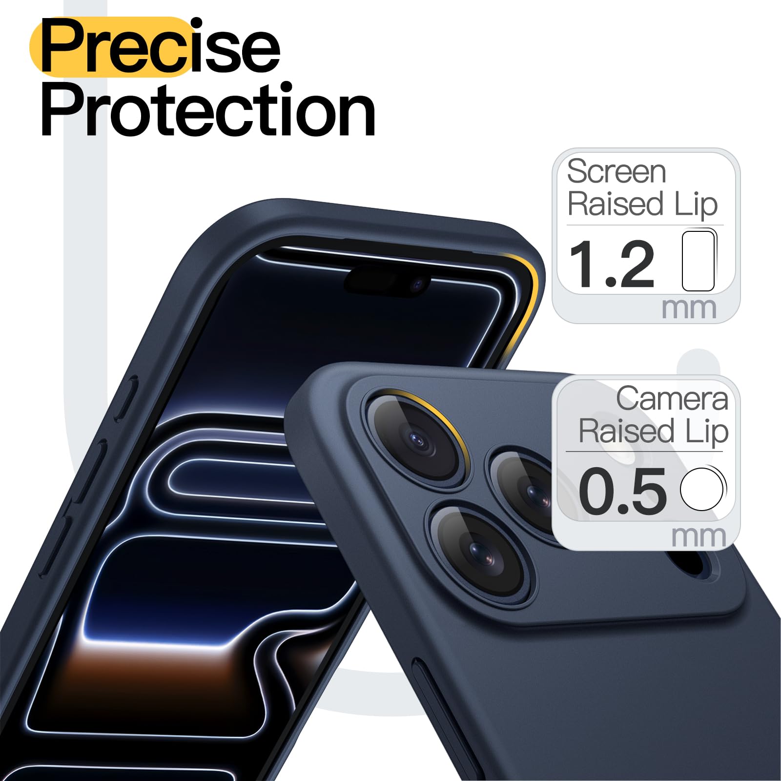 JETech Coque Ultra Fine Pour IPhone 12, 6,1 Pouces, Housse De Protection Complète D'Objectif De Caméra, Légère, Finition Mate En PP Rigide Minimaliste (Noir