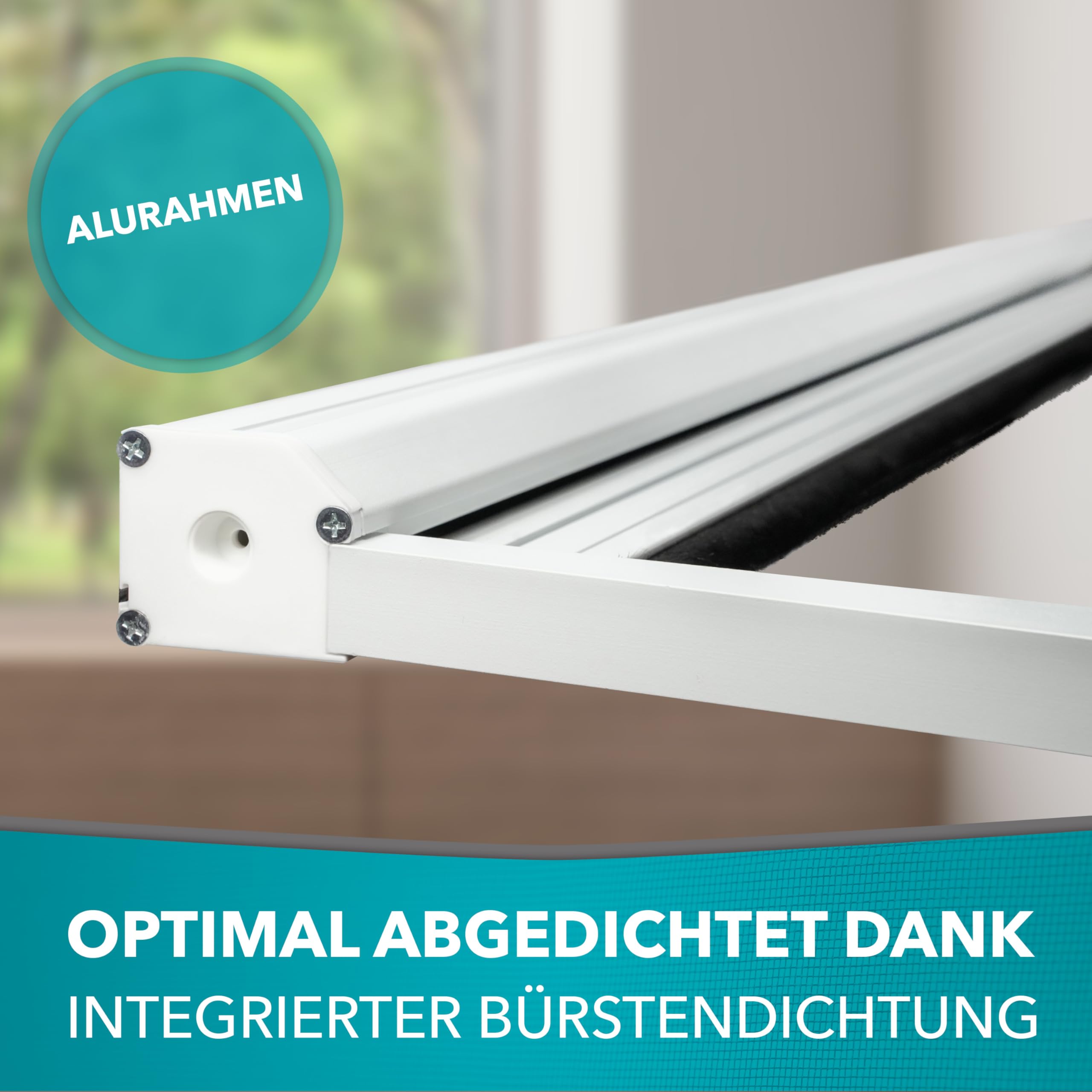 APANA Universelles Fliegengitter Insektenschutzrollo, ausziehbar zuschneidbar für Terrassentür Balkontür gegen Mücken Fliegen, Fiberglasgewebe Alurahmen, bis 120x220 cm, Weiß