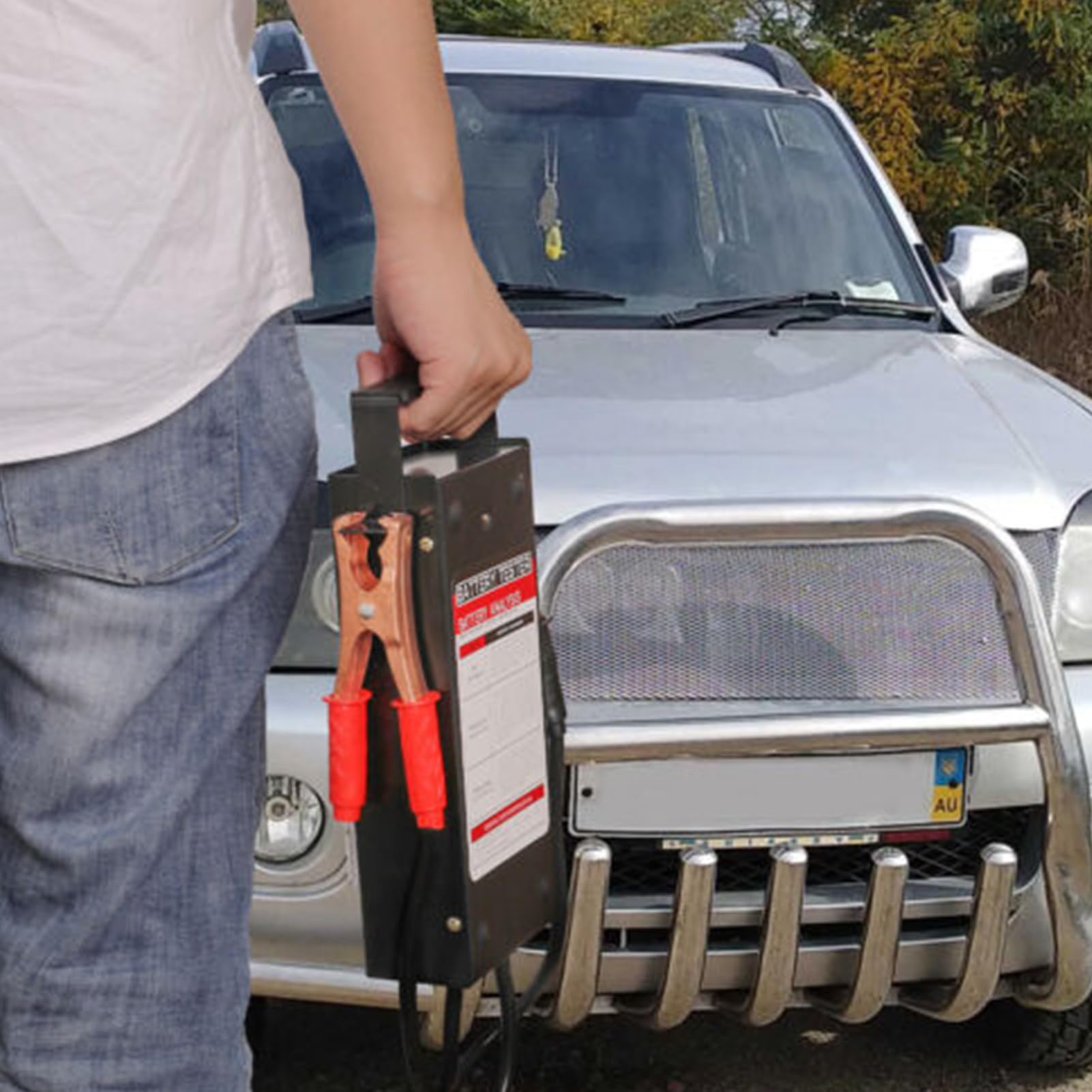 Tester per batteria per veicoli a motore – 12 V robusto tester affidabile | Dispositivo per testare la capacità della batteria, per tosaerba, camion, camper, moto, quad, barche, motori e veicoli