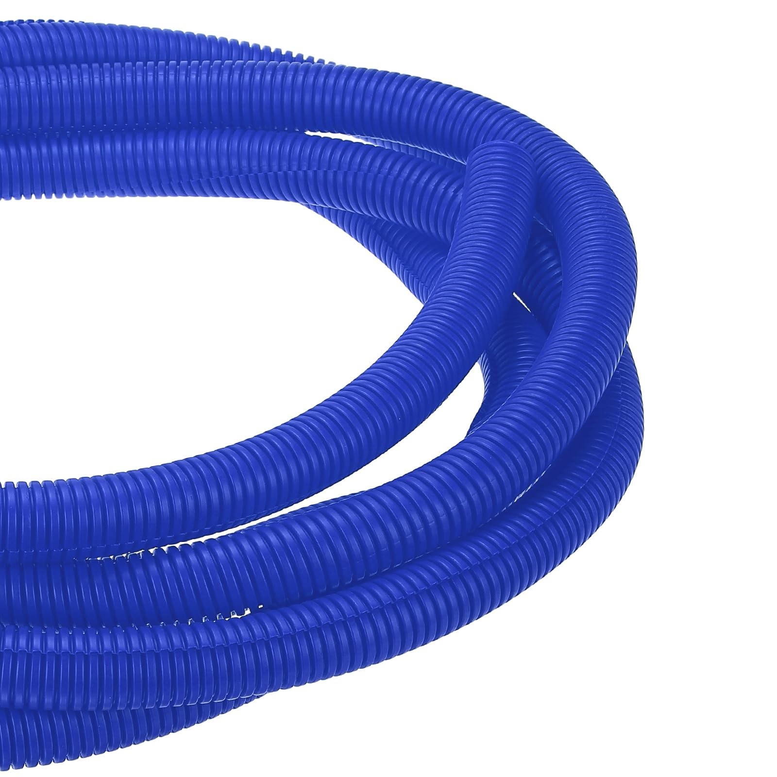DMiotech 10ft Wire Loom Split Tubing 1 Inch, Cord Protectors from Pet Flexible Conduit Cable Management for Office Home Garden, Blue โ image 1