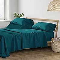 Vista 30 de THREAD SPREAD 100% Sábanas de algodón tamaño Queen - Juego de 4 piezas, 400 hilos, solo sábanas Queen de algodón, suaves, transpirables