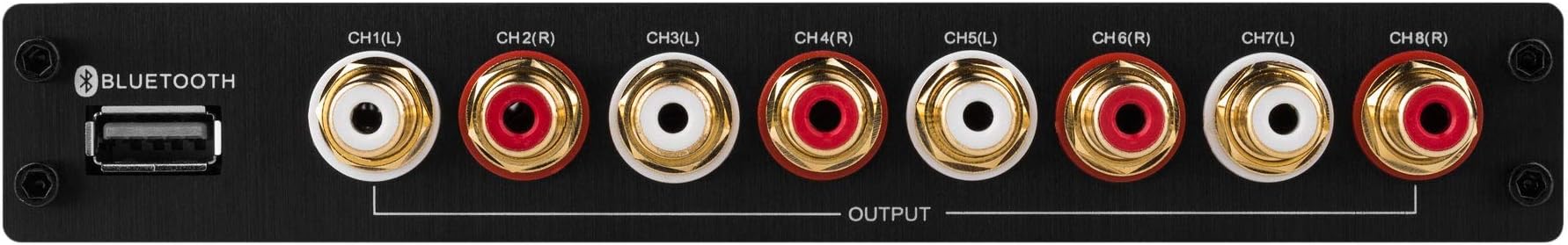 Dayton Audio DSP-408 4 Input 8 Output DSP Digital Signal Processor with Built in EQ Crossovers, Time Alignment, and in-Put/Output Mixing for Home and car Audio