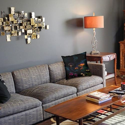 Miniatura 4 de ASYG Funda de cojín de hongos de 18 x 18 pulgadas, diseño de doble cara