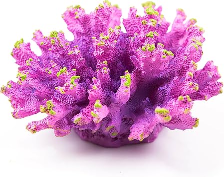 Resin Simulation Coral for Fish Tank Decorative Fake Aquarium Coral Ornament Realistic for Aquariums Home Decoration,Purple