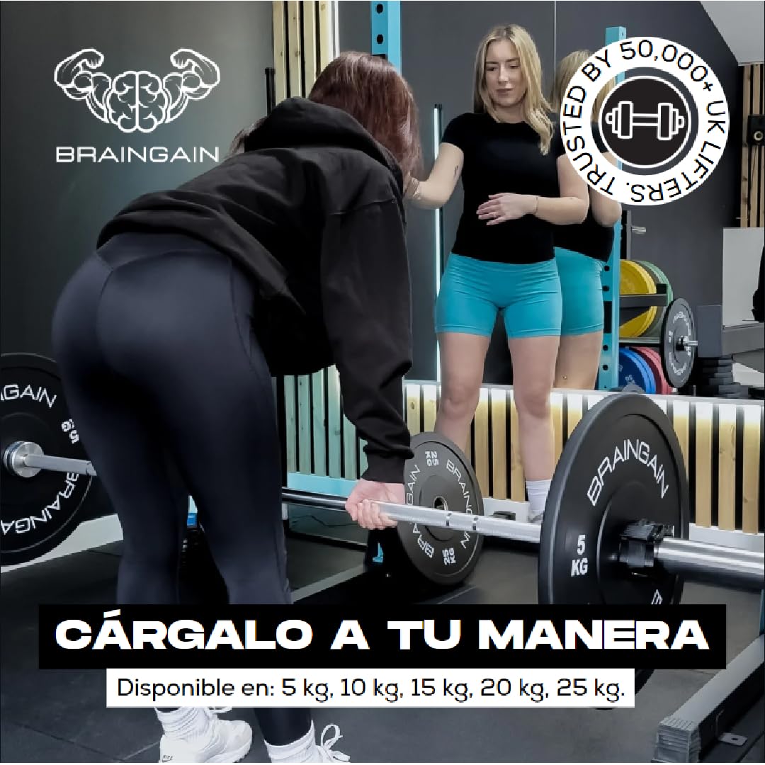 Discos de parachoques olímpicos - Discos de 2" para entrenamiento de fuerza con barra y levantamiento de pesas - 1,5 kg, 2,5 kg,5 kg,10 kg,15 kg,20 kg,25 kg,100 kg,150 kg